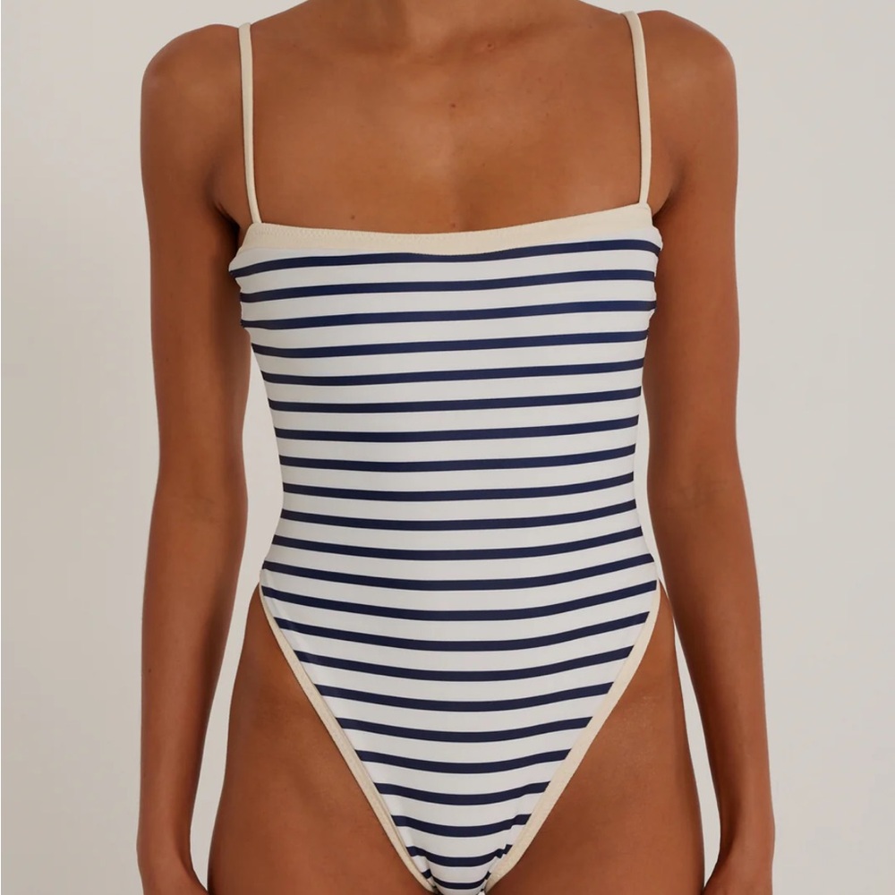 SAME swimwear nautical stripe one piece